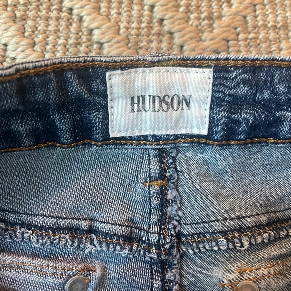 Hudson Jeans Rolled Hem Blue Denim Girls Shorts - Picture 3 of 4